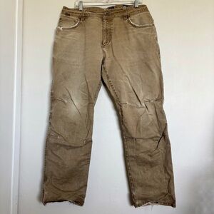 Kühl Tan Rydr Hiking Pants Men’s 38x32 Vintage Patina Dye Rugged Distressed